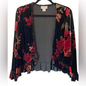 Vintage Whimsigoth Velvet Jacket Shrug Cardigan